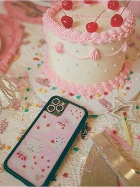 Wildflower Cases Sweet Cake Trendy Cherry Cake IPhone 15 Case